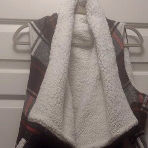 🧥 Top It Off Tartan Plaid Sherling Vest | L/XL